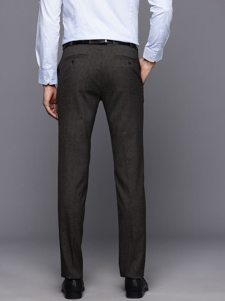 Raymond Men Checked Slim Fit Trousers
