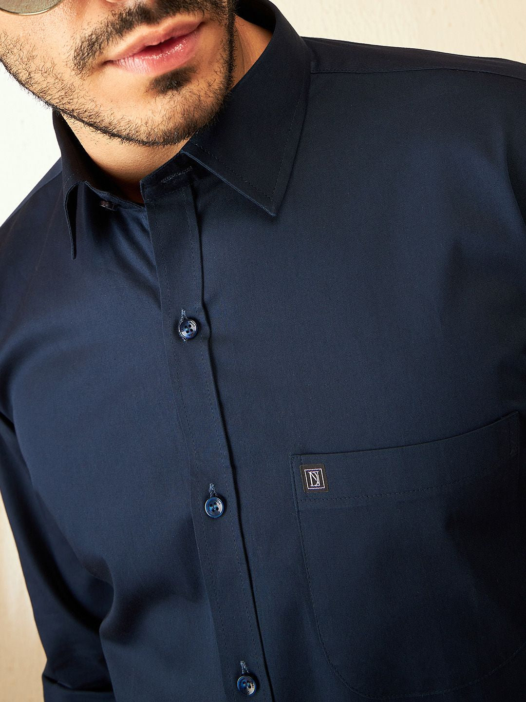 DENNISON Smart Spread Collar Cotton Formal Shirt