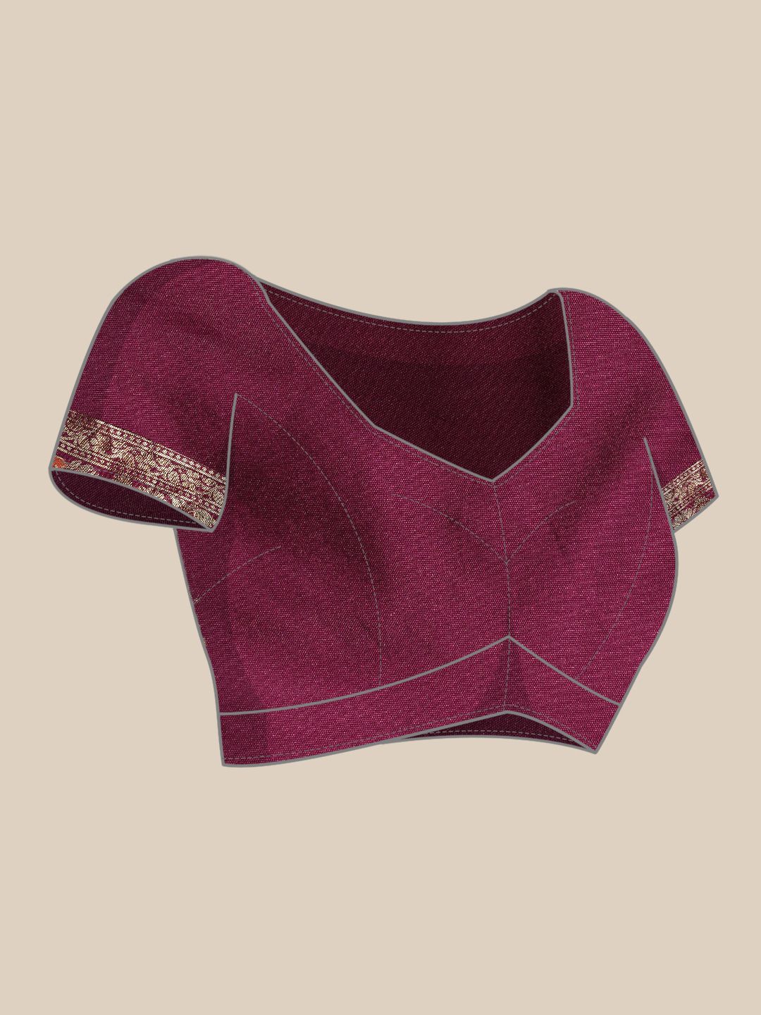 Saree mall Purple & Gold-Toned Floral Silk Blend Sarees