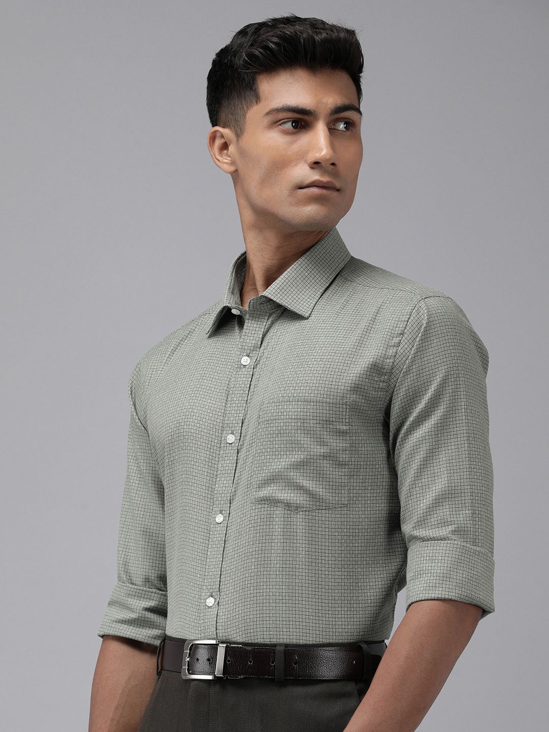 Park Avenue Slim Fit Self Design Opaque Formal Shirt