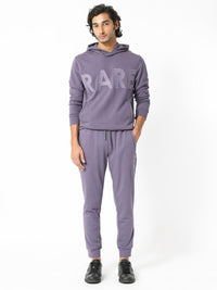 RARE RABBIT Men April Hooded Typography Printed Sweatshirt