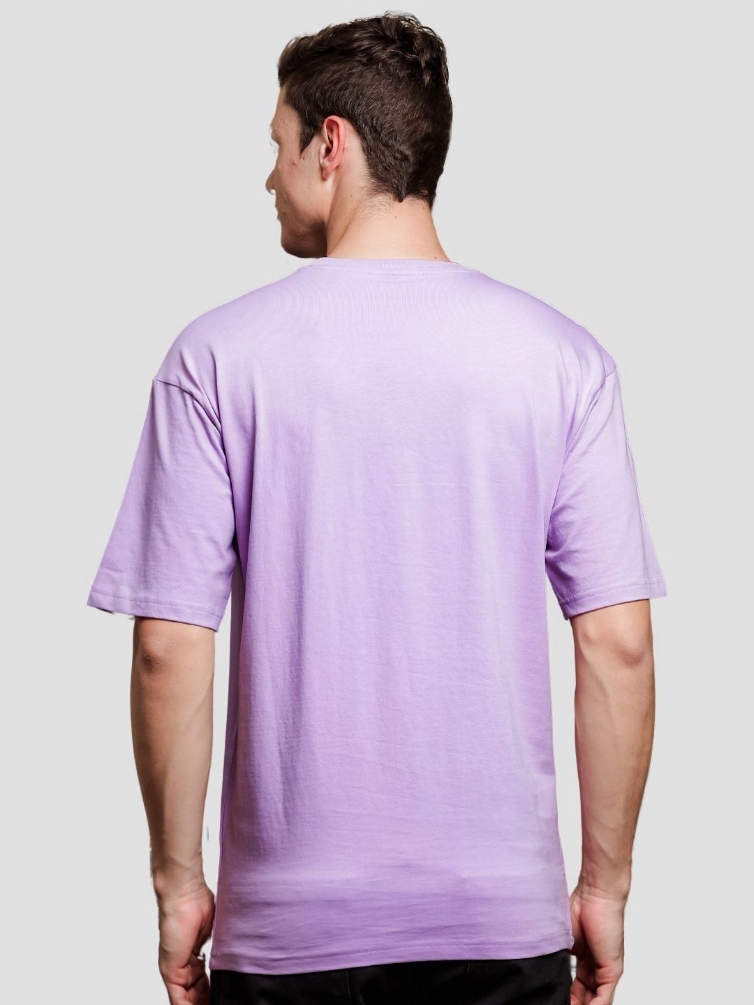 ADRO Lelaki Baju T-Shirt Bersaiz Besar Kapas Lengan Jatuh Bercetak Grafik