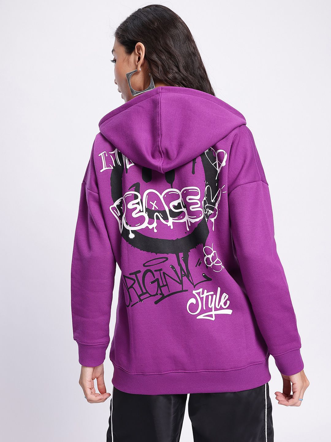 DressBerry Artistic Edge Hooded Longline Sweatshirt