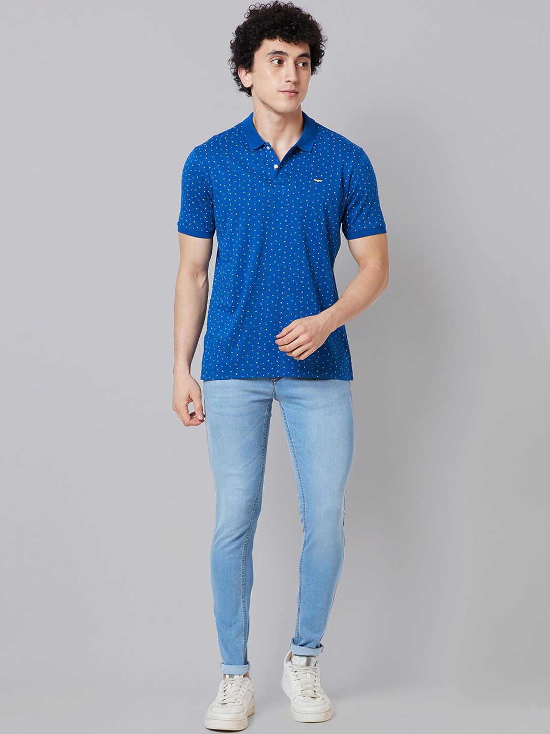 Park Avenue Men Clean Look Slim Fit Low-Rise Light Fade Jeans
