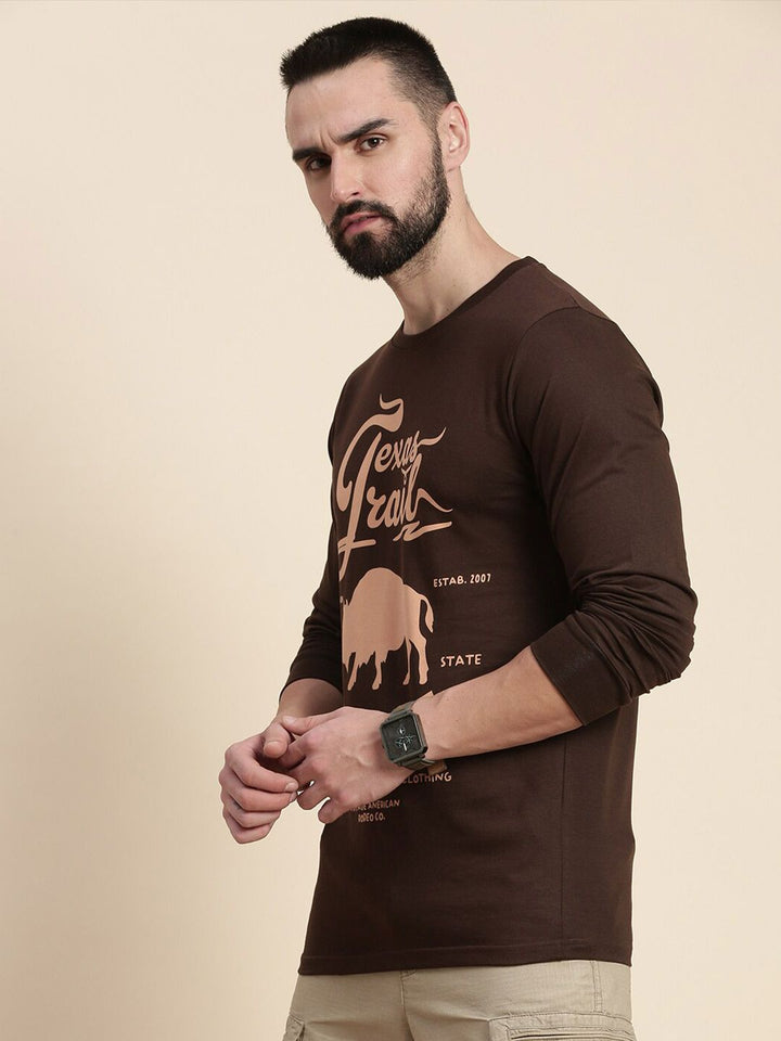 DILLINGER Typography Printed Round Neck Pure Cotton T-shirt