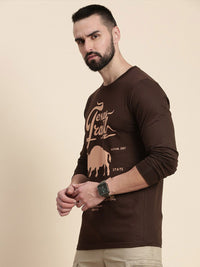 DILLINGER Typography Printed Round Neck Pure Cotton T-shirt