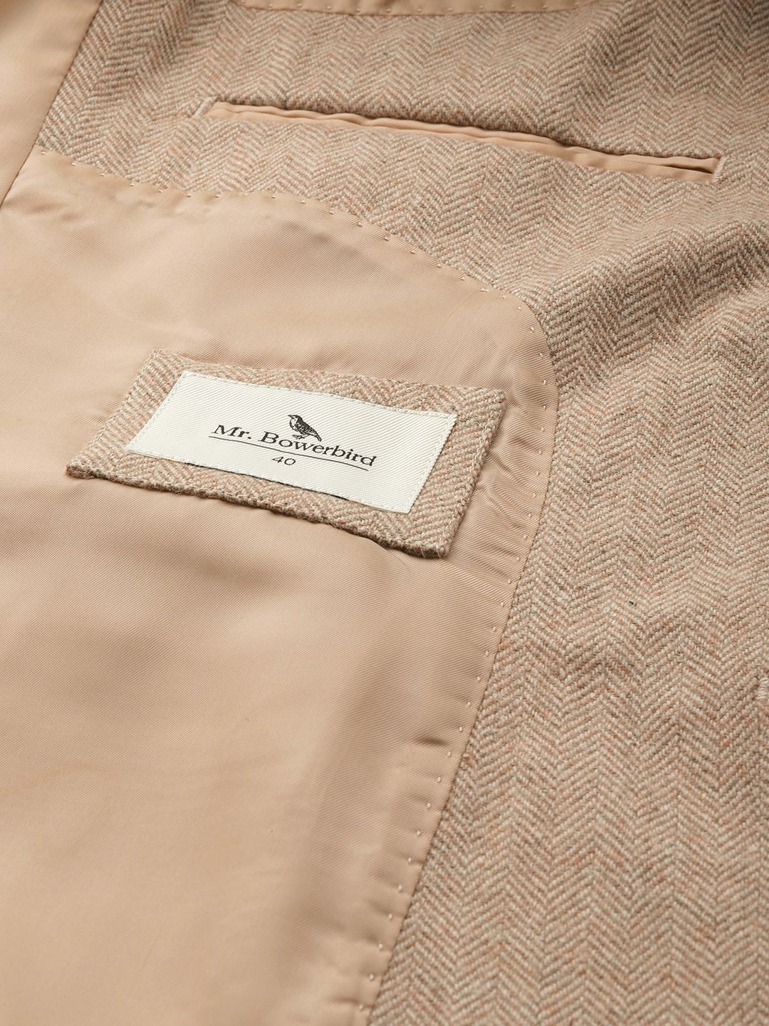 Mr Bowerbird Self Designed Single-Breasted Tailored Fit Casual Blazer