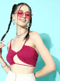Berrylush Solid Crop Top