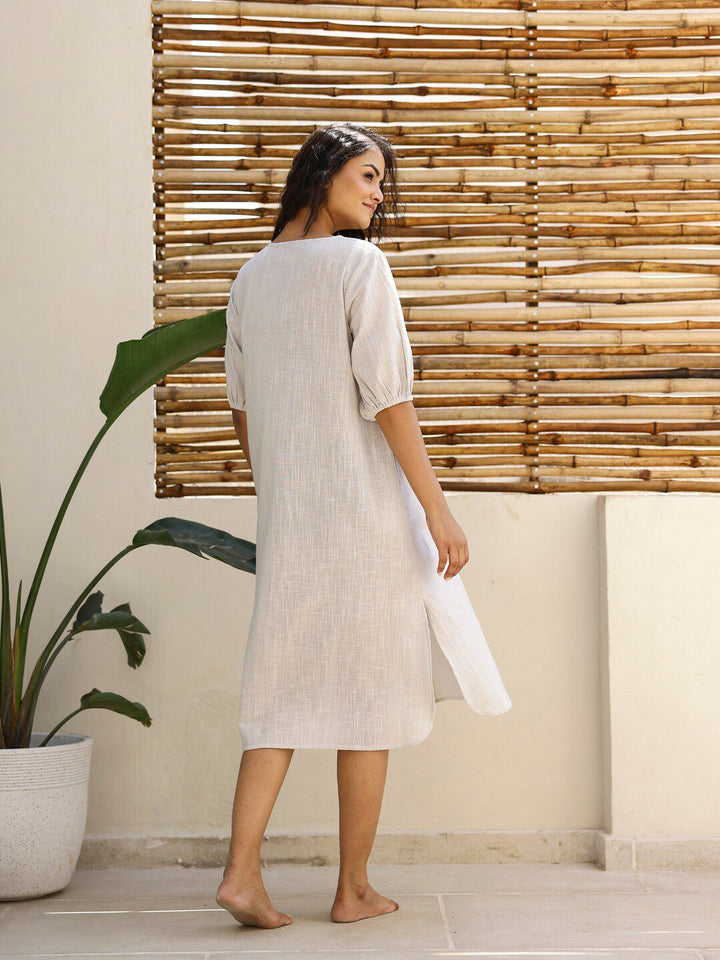 Sanskrutihomes kapas midi nightdress