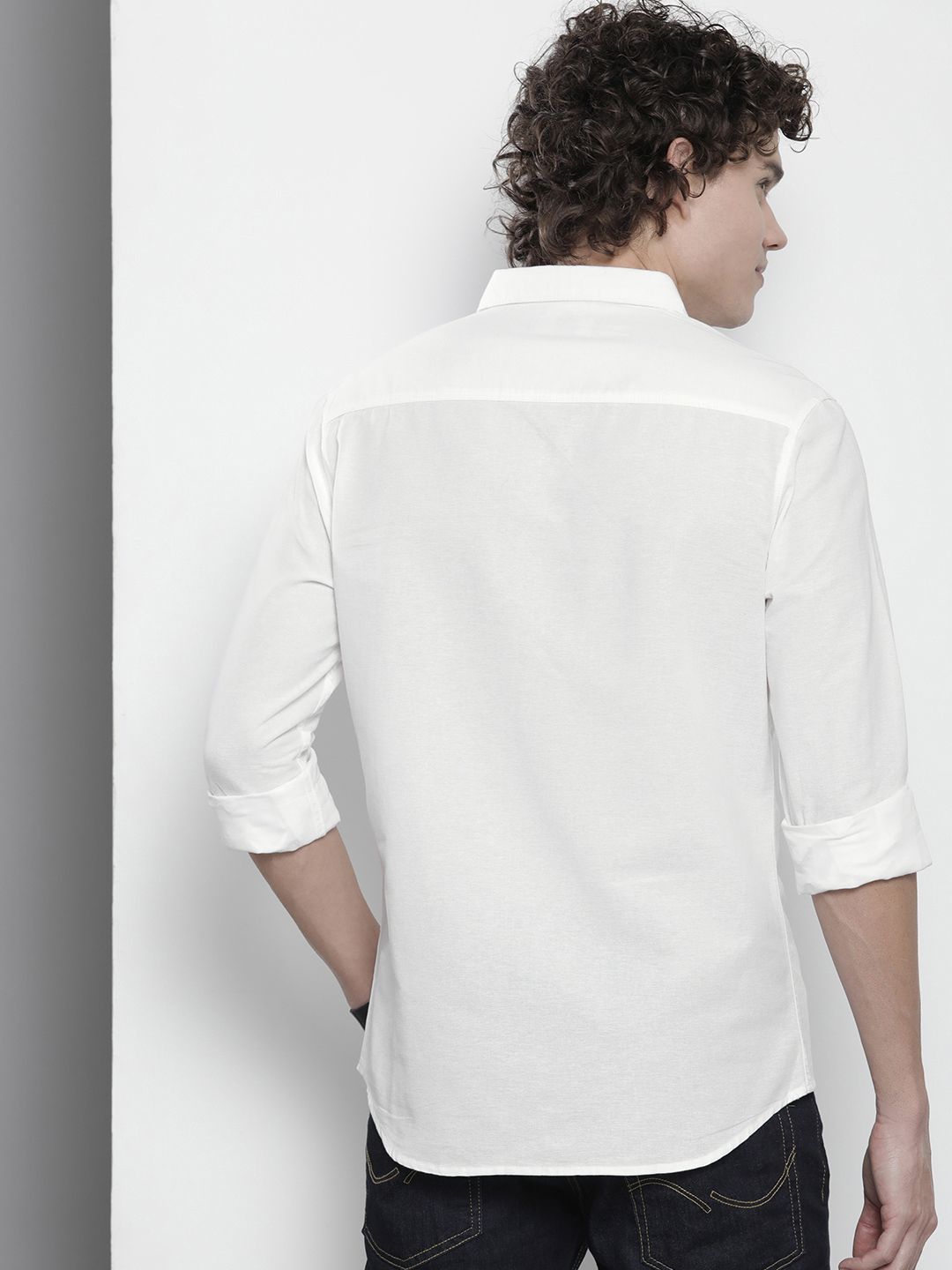 The Indian Garage Co Men Solid Pure Cotton Casual Shirt