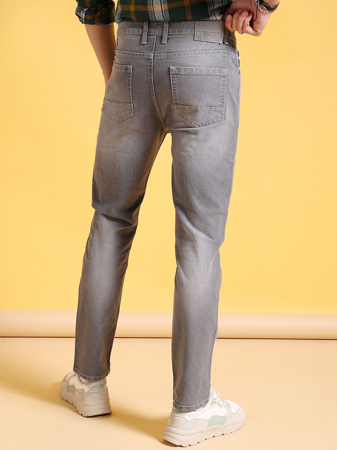The Indian Garage Co Men Low Distress Ripped Slim Fit Stretchable Jeans