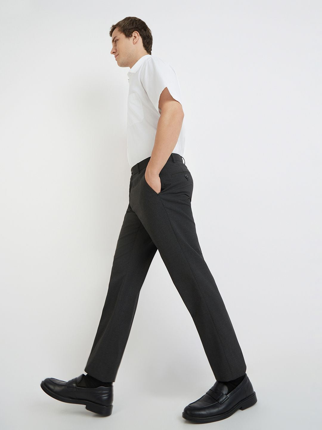 Park Avenue Men Textured Formal Trousers