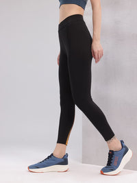 HRX by Hrithik Roshan Women Brand Logo Detail Rapid-Dry Cropped Training Tights