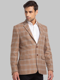 Park Avenue Men Checked Single Breasted Blazers