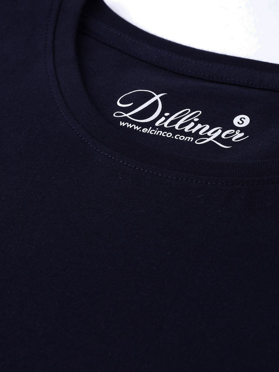 DILLINGER Women Navy Blue Oversized Cotton Pure Cotton T-shirt with Printed Detail