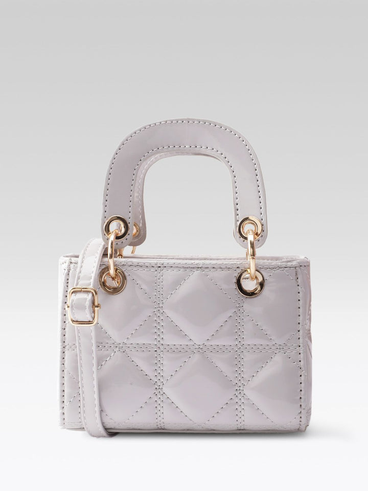 DressBerry Quilted Handheld Bag with Detachable Sling Strap