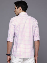 Raymond Pure Cotton Slim Fit Checked Casual Shirt