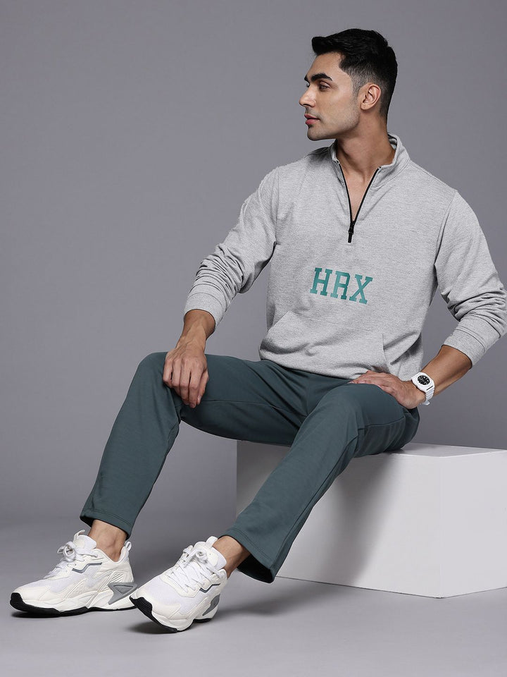 HRX by Hrithik Roshan Grey Melange Sweatshirt