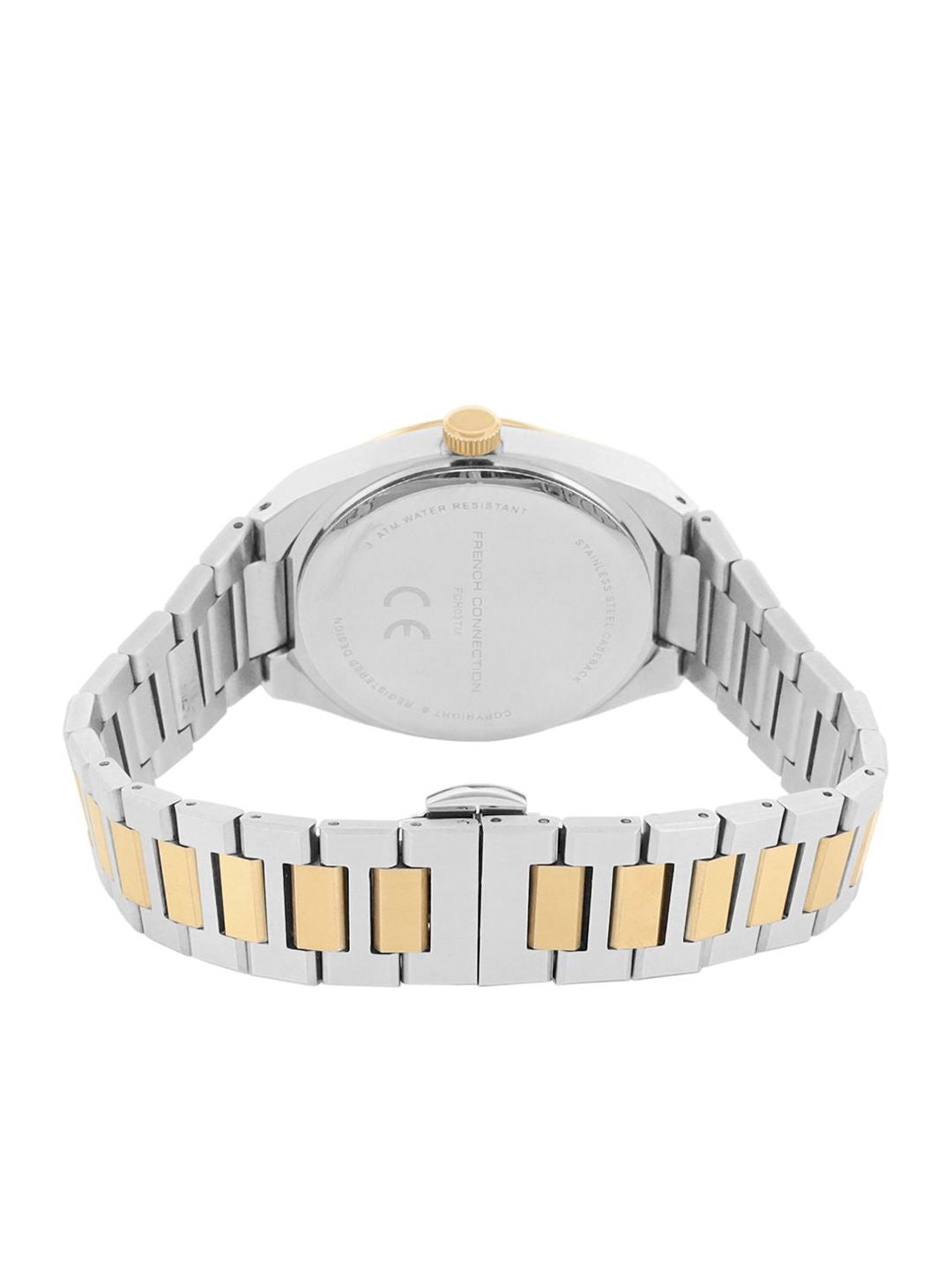 Sambungan Perancis Lelaki Dial & Gelang Keluli Tahan Karat Tali Analog Watch FCH03TM