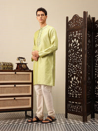 House of Pataudi Floral Embroidered Rozana Kurta