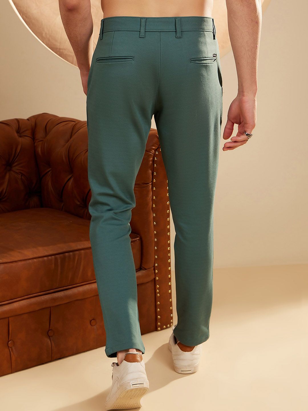 DENNISON Men Smart Tapered Fit Easy Wash Formal 4-Way Lycra Trouser