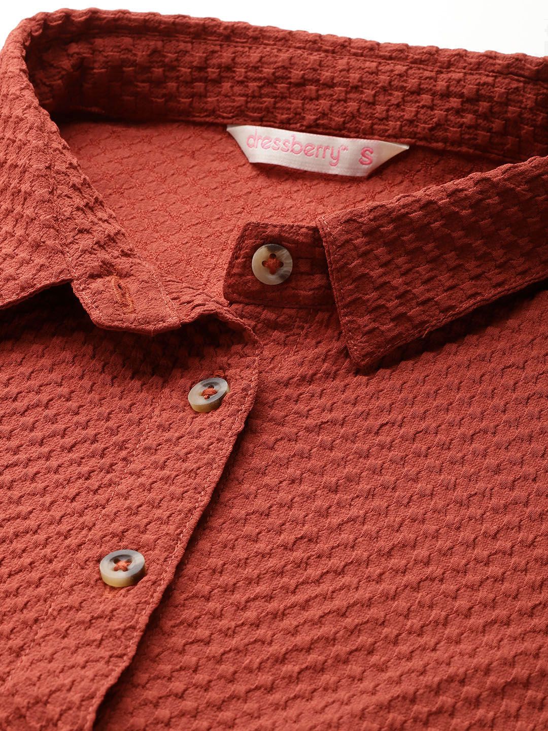DressBerry Textured Casual Shirt