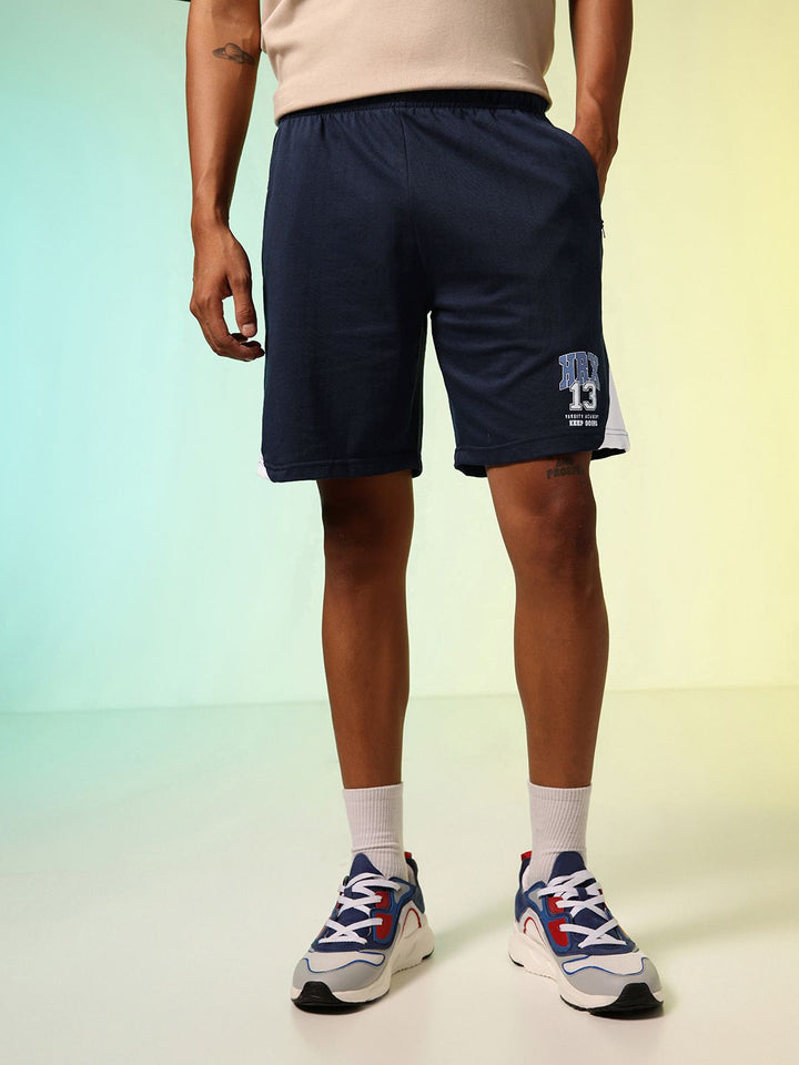 HRX by Hrithik Roshan Men Pure Cotton Brand Logo Printed Lifestyle Shorts