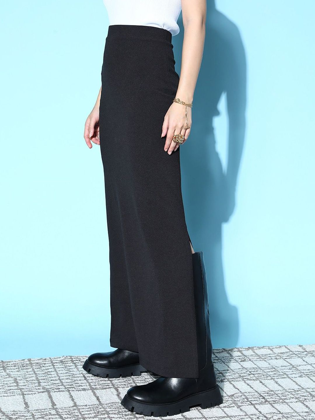 Berrylush High Rise Split-Thigh Pencil Maxi Skirt