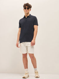 THE BEAR HOUSE Men Solid Polo Collar Cotton T-shirt