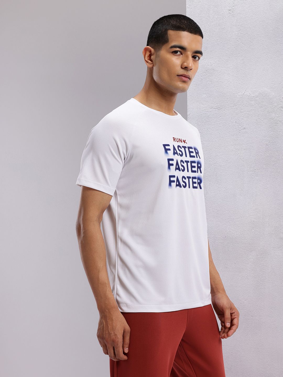 HRX by Hrithik Roshan Typography Printed Raglan Sleeves Rapid-Dry Running T-shirt
