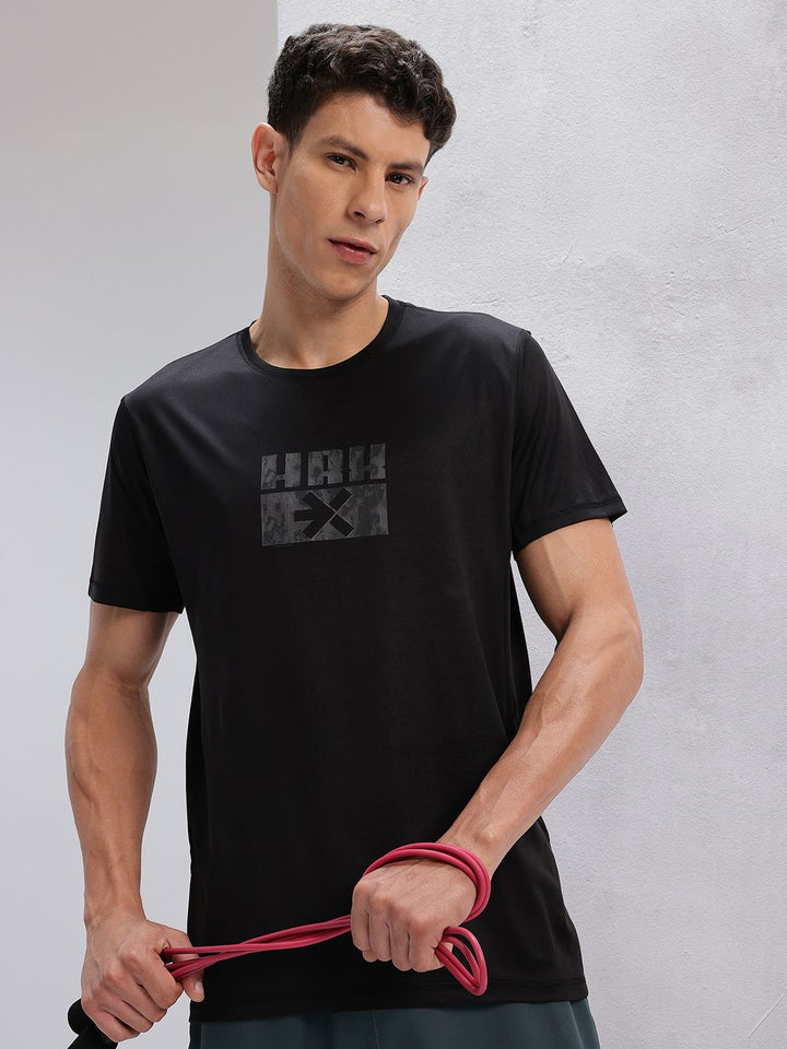HRX by Hrithik Roshan Brand Logo Print Rapid-Dry Training T-shirt