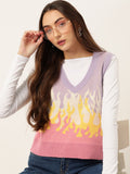 DressBerry Pure Acrylic Self-Design Sweater Vest