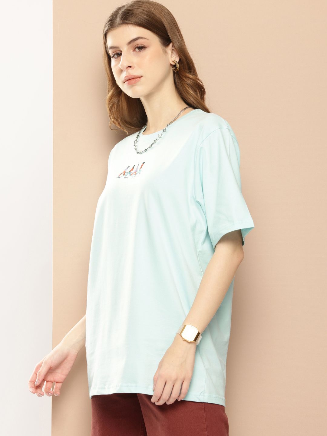 Difference of Opinion Printed Oversized Pure Cotton T-shirt