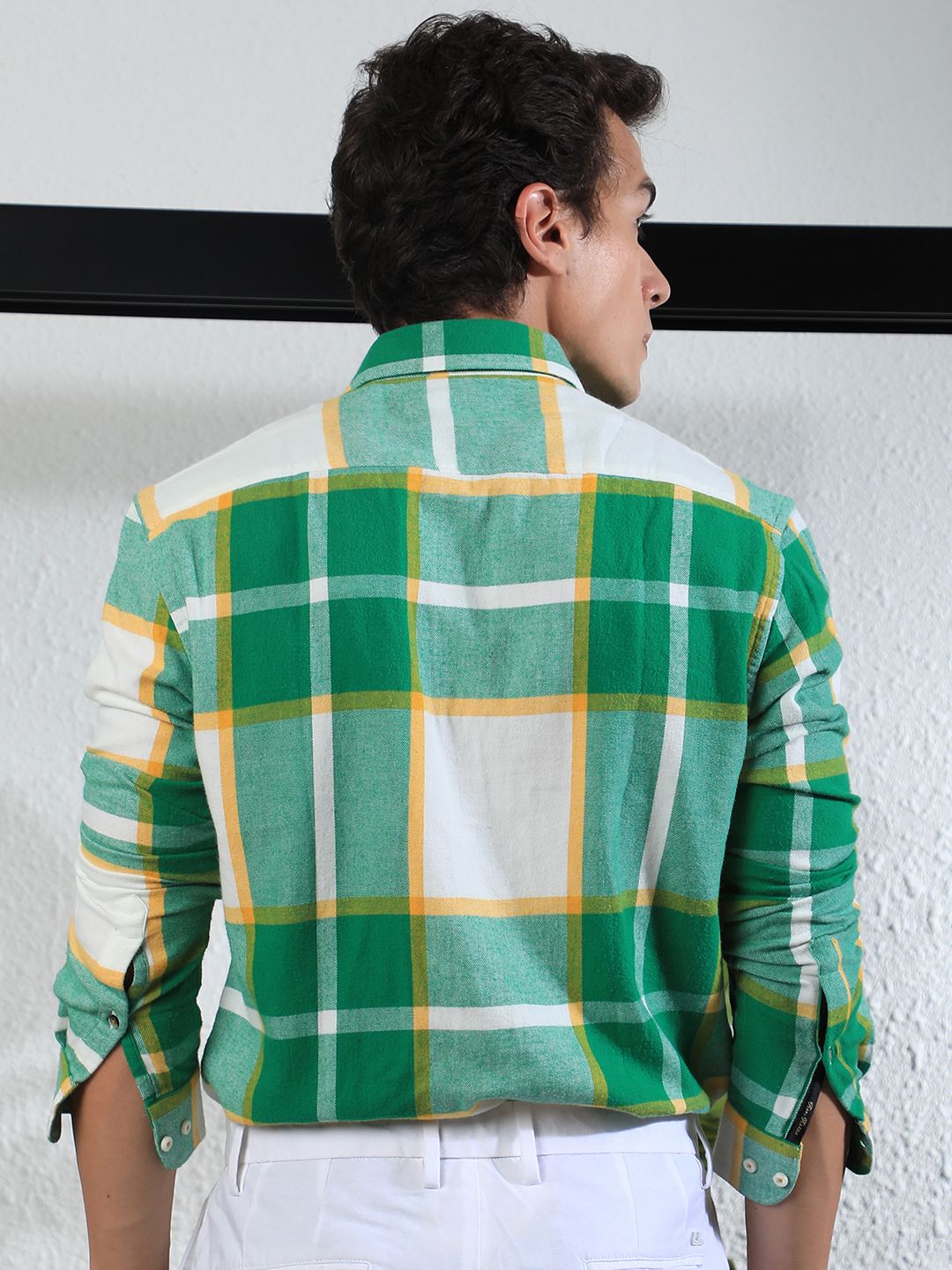 RARE RABBIT Pure Cotton Rayos Slim Fit Tartan Checked Shirt