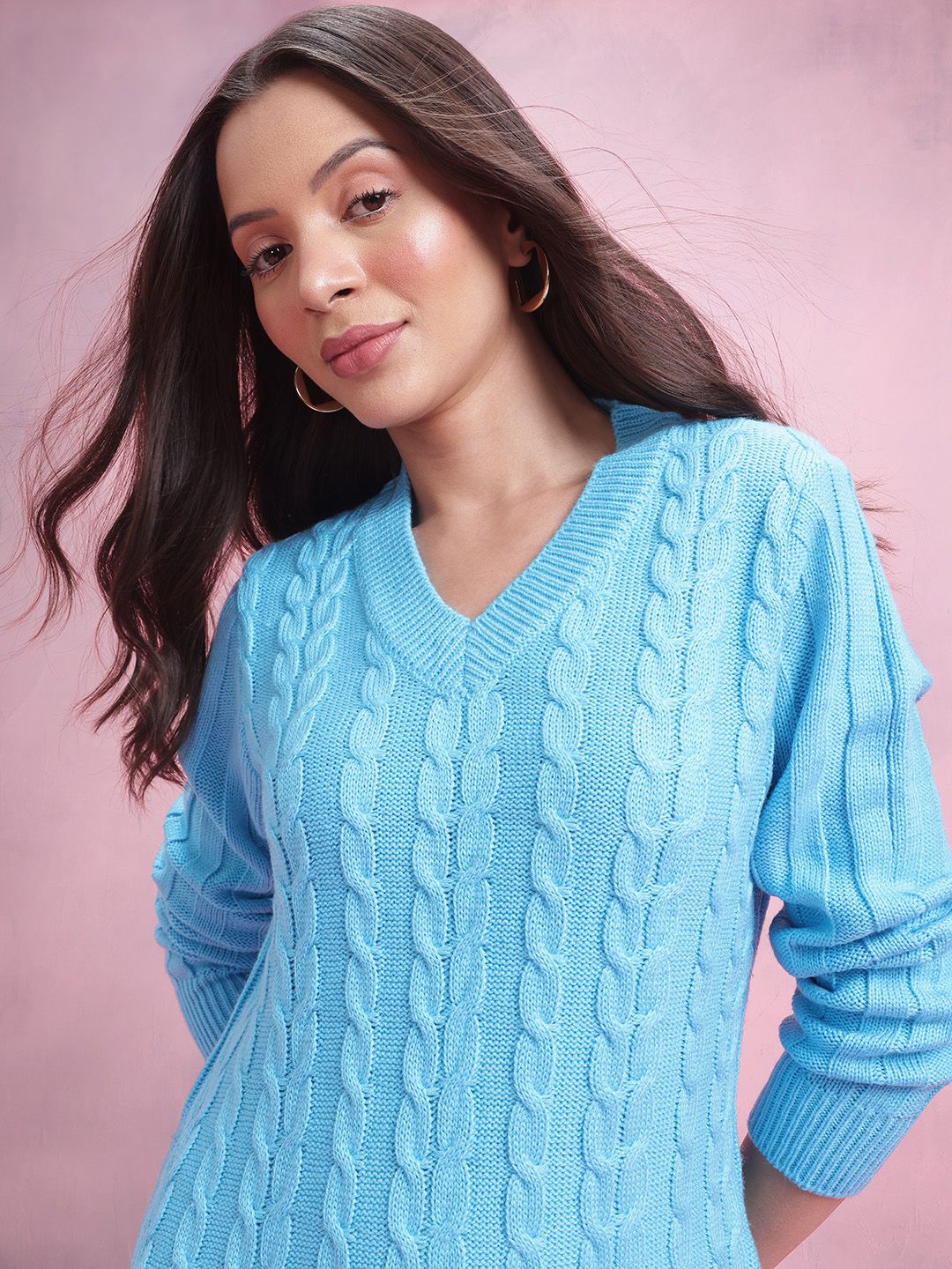 DressBerry Cable-Knit Jumper Midi Dress