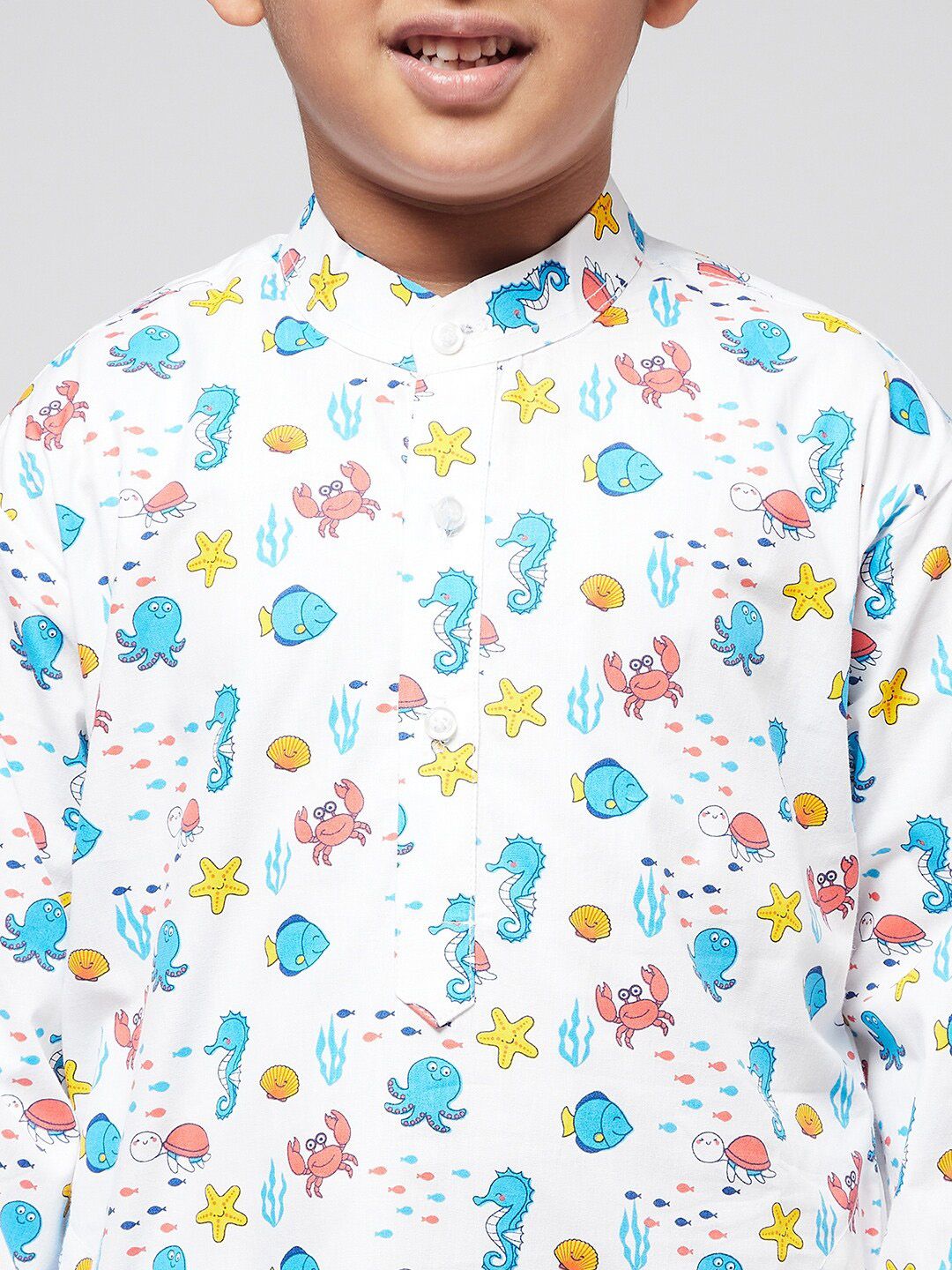SOJANYA Boys Multicoloured Printed Kurta