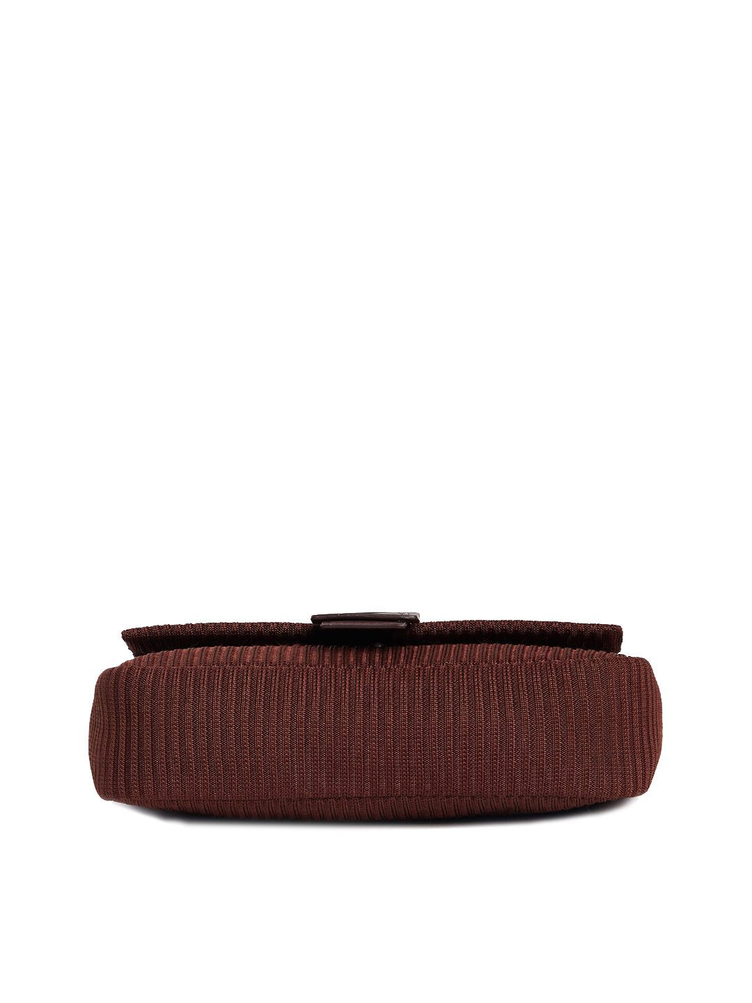Berrylush Brown Textured Swagger Bag