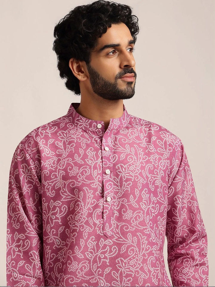 Anouk Lelaki Motif Etnik Cotton Bandhani Printed Kurta