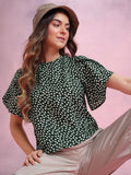 DressBerry Floral Print Puff Sleeve Top