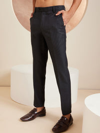 DENNISON Men Smart Tapered Fit Easy Wash Trousers