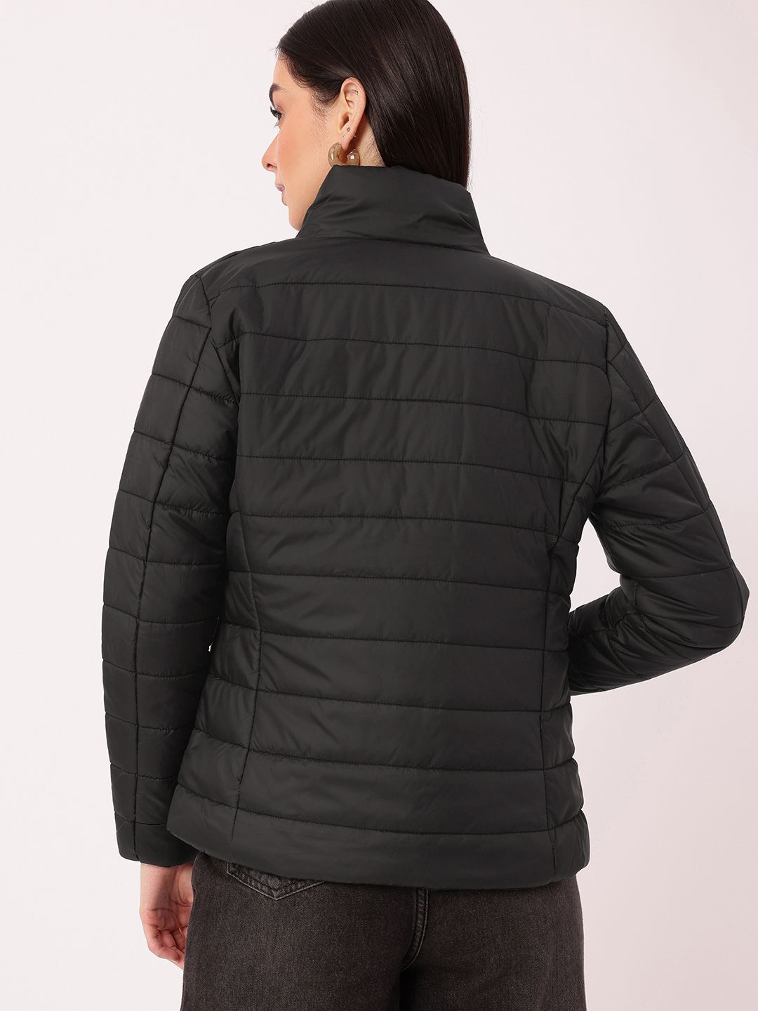 DressBerry Cozy Touch Mock Collar Padded Jacket