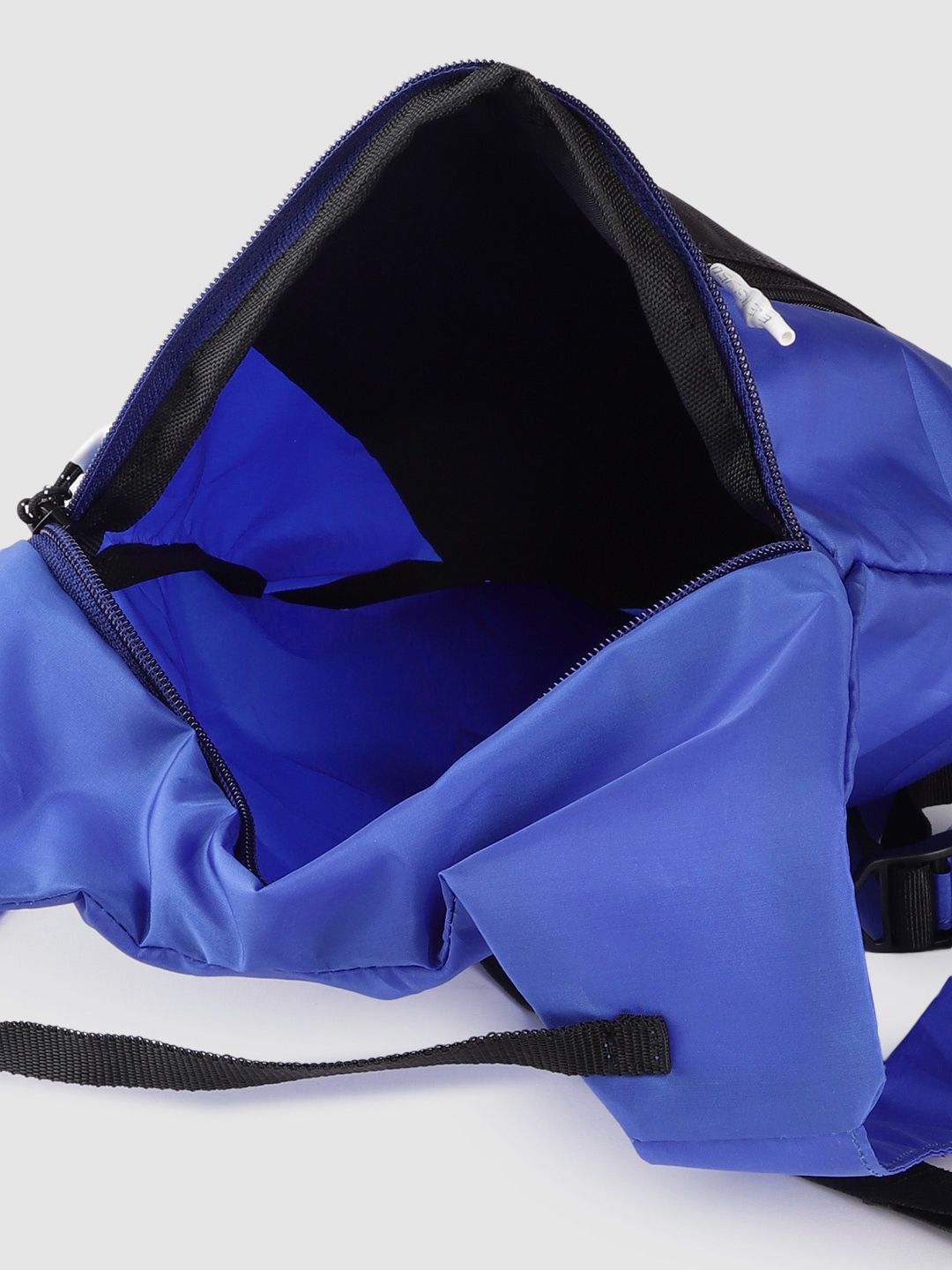 Gear Unisex Blue & Black Colourblocked Brand Logo Print Backpack