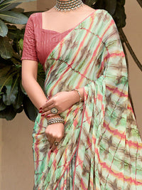 Saree mall Poly Chiffon Ethnic printed daily wear Sarees