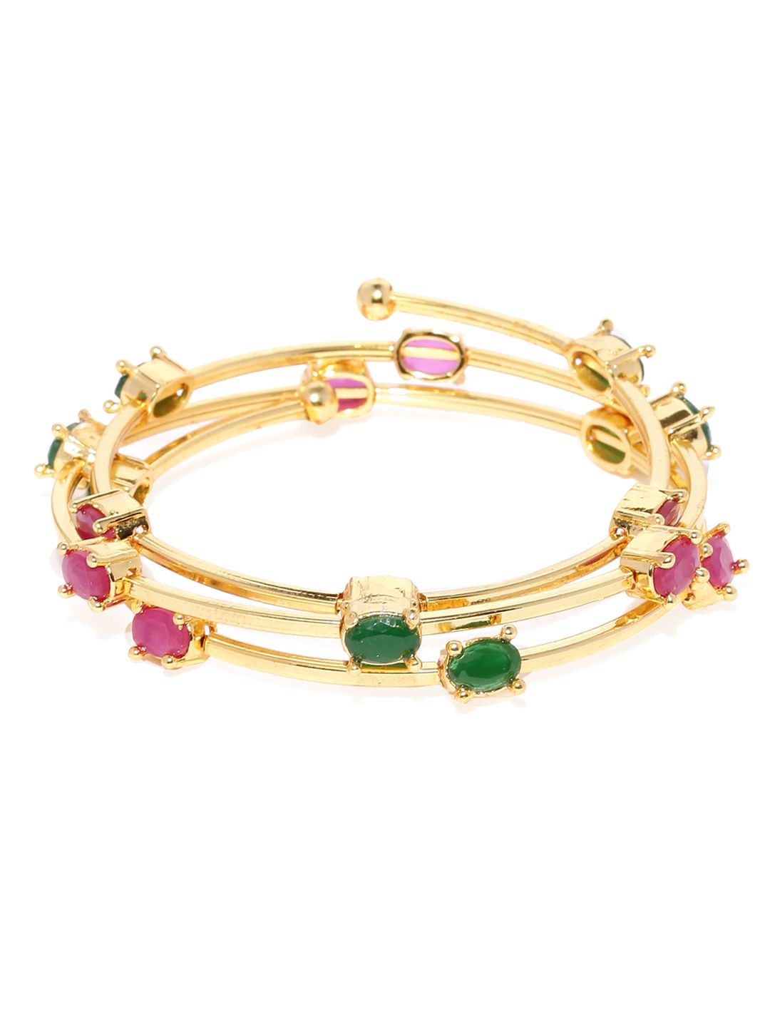 Gelang Gaya Balutan Berwarna Emas Zaveri Pearls