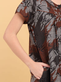 Sweet Dreams Round Neck Printed Maxi Nightdress