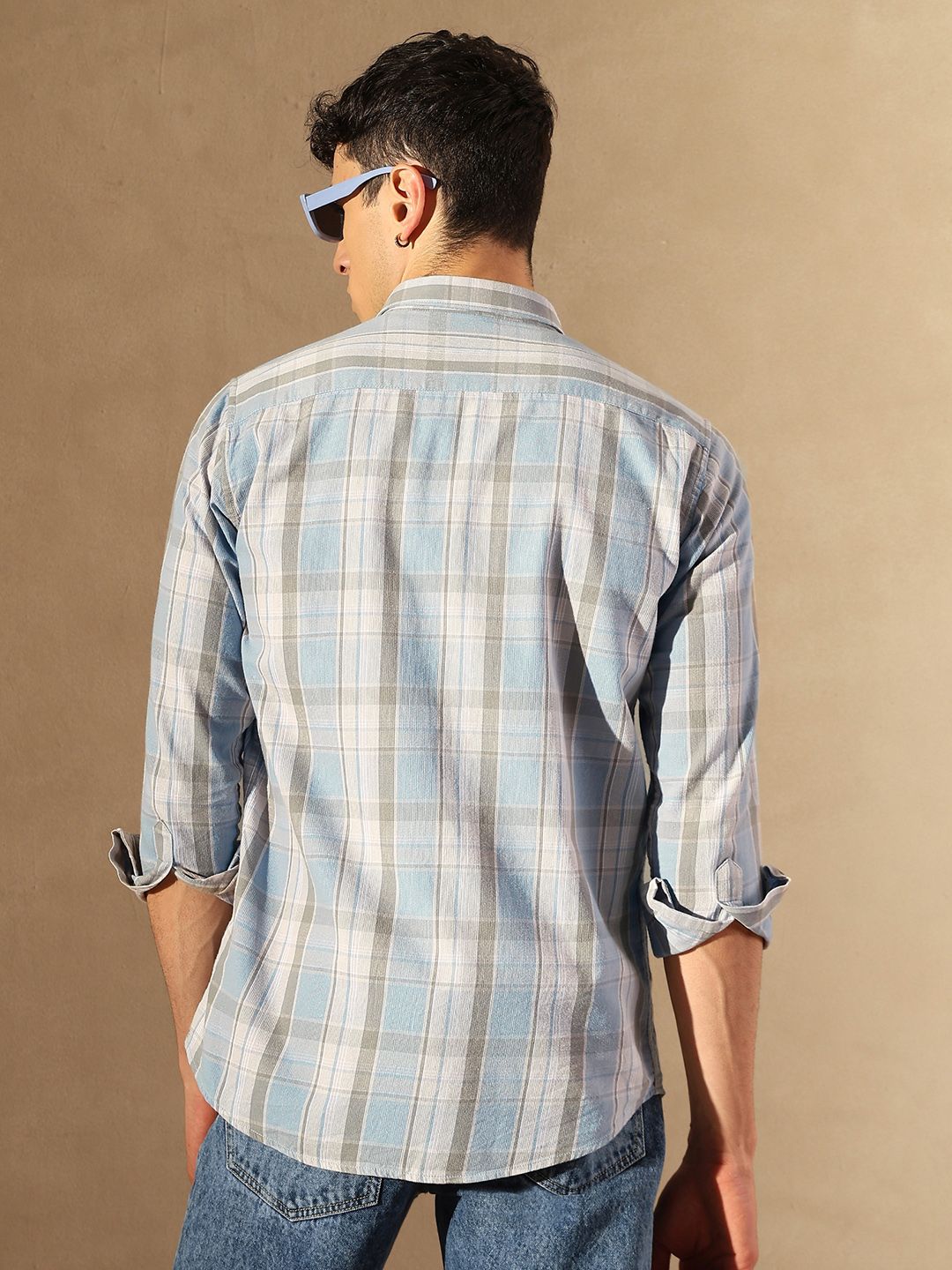 DENNISON Smart Tartan Checks Casual Shirt