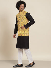 SOJANYA Kurta Biasa Kolar Mandarin Dengan Baju Tidur & Jaket Nehru