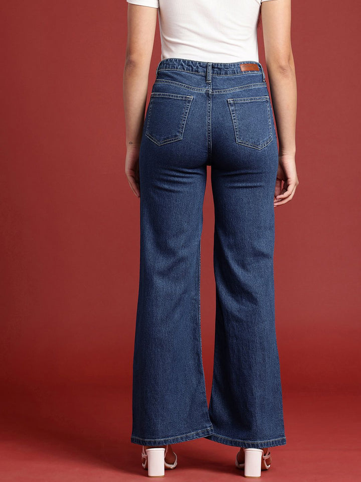 all about you Women Flared High-Rise Stretchable Jeans