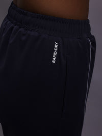 HRX by Hrithik Roshan Women Contrast Piping Rapid-Dry Training Track Pants