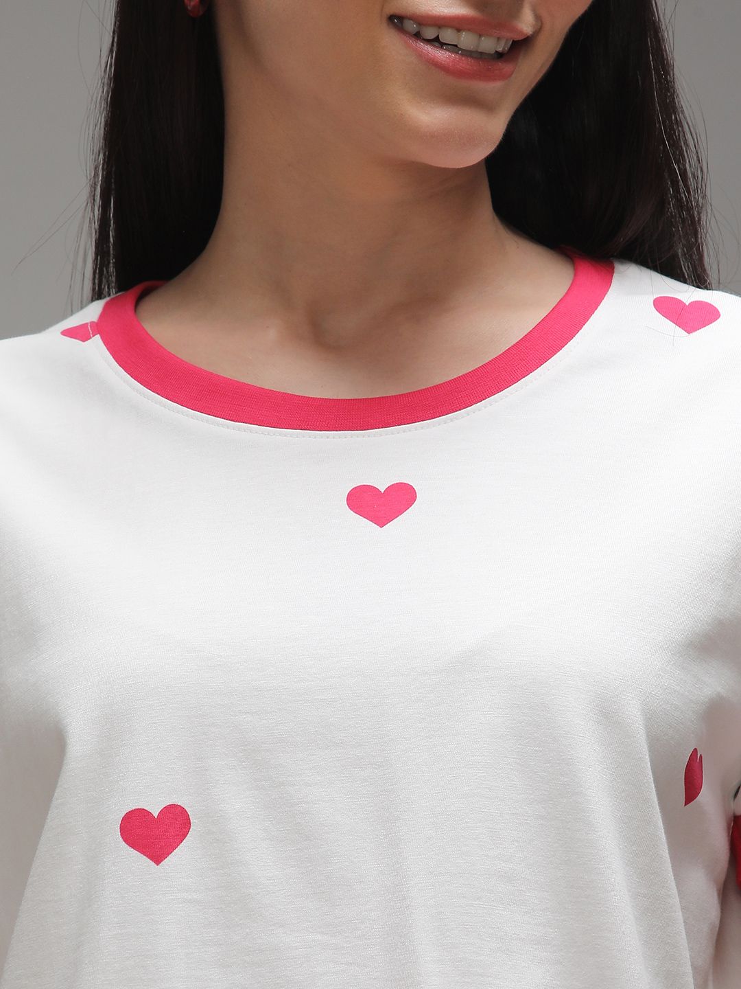 DILLINGER Women Short Sleeve Boxy Regular Printed Tshirt